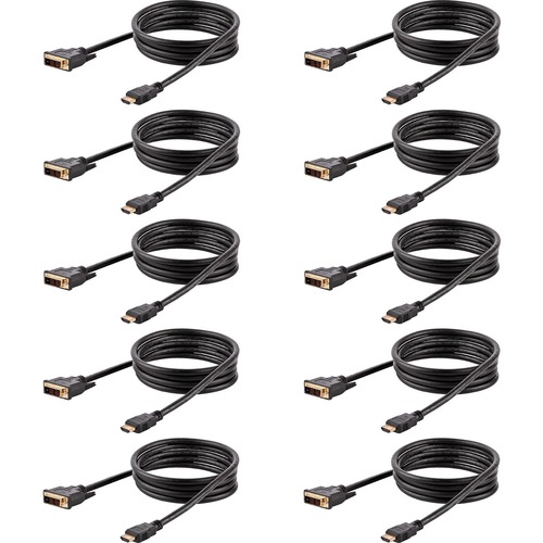 6FT (1.8M) HDMI TO DVI CABLE, DVI D TO HDMI DISPLAY CABLE (1920X1200P), 10 PACK, 300/500