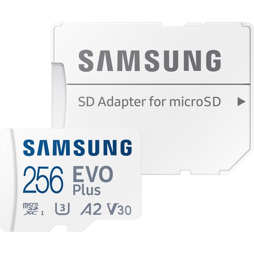 SAMSUNG EVO Plus W/SD Adaptor 256GB Micro SDXC, Up To 130MB/s, Expanded Storage For Gaming Devices, Android Tablets And Smart Phones, Memory Card, MB MC256KA/AM, 2021 300/500