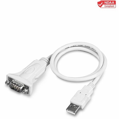 TRENDnet USB To Serial 9 Pin Converter Cable, Connect A RS 232 Serial Device To A USB 2.0 Port, Supports Windows & Mac, USB 1.1, USB 2.0, USB 3.0, 21 Inch Cable Length, Plug & Play, White, TU S9 300/500