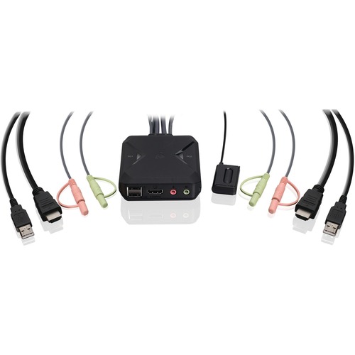 IOGEAR 2 Port 4K KVM Switch With HDMI, USB And Audio Connections 300/500