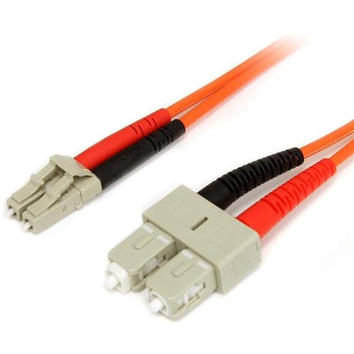 StarTech.com 7m Fiber Optic Cable   Multimode Duplex 62.5/125   LSZH   LC/SC   OM1   LC To SC Fiber Patch Cable 300/500