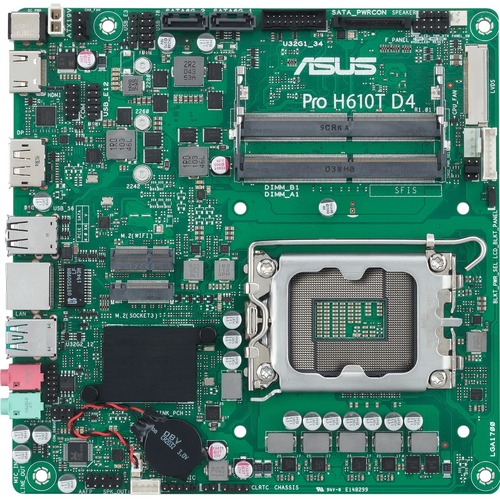 Asus H610T D4 CSM Desktop Motherboard   Intel H610 Chipset   Socket LGA 1700   Intel Optane Memory Ready   Mini ITX 300/500
