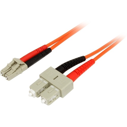 StarTech.com 5m Fiber Optic Cable   Multimode Duplex 62.5/125   LSZH   LC/SC   OM1   LC To SC Fiber Patch Cable 300/500