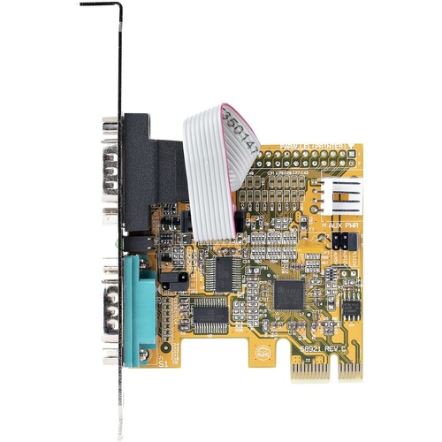 StarTech.com 2 Port PCI Express Serial Card, Dual Port PCIe To RS232 (DB9) Serial Card, 16C1050 UART, COM Retention, Windows & Linux 300/500