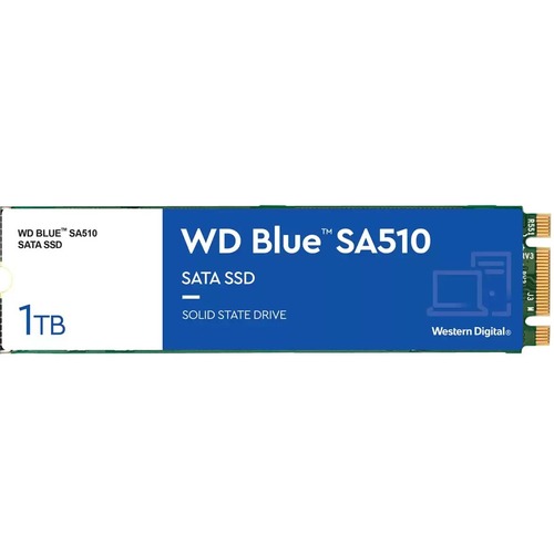 WD Blue SA510 WDS100T3B0B 1 TB Solid State Drive   M.2 2280 Internal   SATA (SATA/600) 300/500
