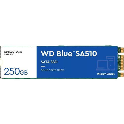 WD Blue SA510 WDS250G3B0B 250 GB Solid State Drive   M.2 2280 Internal   SATA (SATA/600) 300/500
