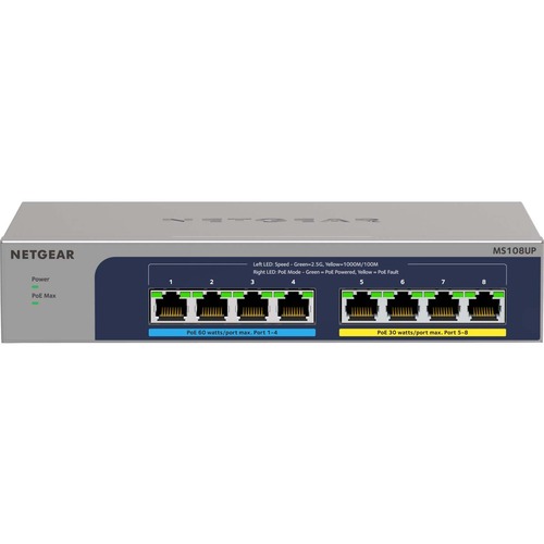 Netgear 8 Port Ultra60 PoE++ Multi Gigabit (2.5G) Ethernet Plus Switch 300/500