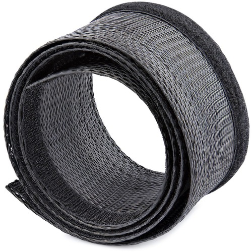 StarTech.com 10ft (3m) Cable Management Sleeve, Braided Mesh Wire Wraps/Floor Cable Covers, Computer Cable Manager/Cord Concealer 300/500