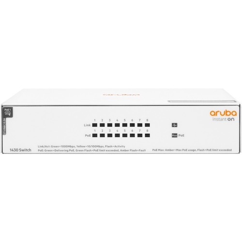 Aruba Instant On 1430 8G Class4 PoE 64W Switch 300/500