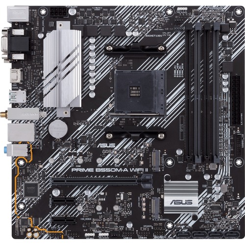 Asus Prime B550M A WIFI II Desktop Motherboard   AMD B550 Chipset   Socket AM4   Micro ATX 300/500