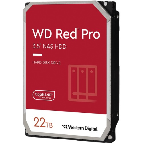 Western Digital Red Pro WD221KFGX 22 TB Hard Drive   3.5" Internal   SATA (SATA/600)   Conventional Magnetic Recording (CMR) Method 300/500