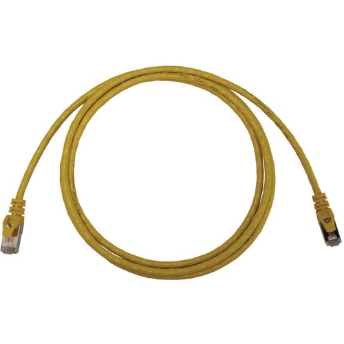 Eaton Tripp Lite Series Cat6a 10G Snagless Shielded Slim STP Ethernet Cable (RJ45 M/M), PoE, Yellow, 5 Ft. (1.5 M) 300/500