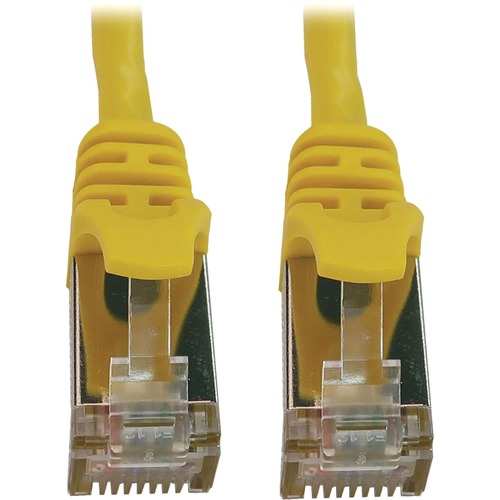 Eaton Tripp Lite Series Cat6a 10G Snagless Shielded Slim STP Ethernet Cable (RJ45 M/M), PoE, Yellow, 6 Ft. (1.8 M) 300/500