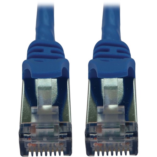Eaton Tripp Lite Series Cat6a 10G Snagless Shielded Slim STP Ethernet Cable (RJ45 M/M), PoE, Blue, 15 Ft. (4.6 M) 300/500