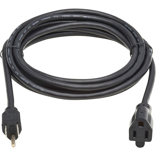 Eaton Tripp Lite Series Power Extension Cord, NEMA 5 15P To NEMA 5 15R   13A, 120V, 16 AWG, 10 Ft. (3 M), Black 300/500