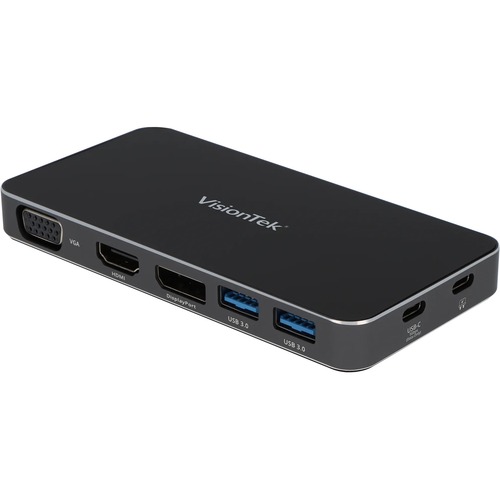 VisionTek VT210 Dual Display USB C Docking Station With Power Passthrough 300/500