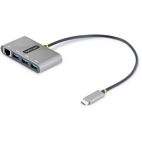 StarTech.com 3 Port USB C Hub With Ethernet, 3x USB A, Gigabit Ethernet, USB 3.0 5Gbps, Bus Powered, Portable Laptop USB Type C Hub W/ GbE 300/500