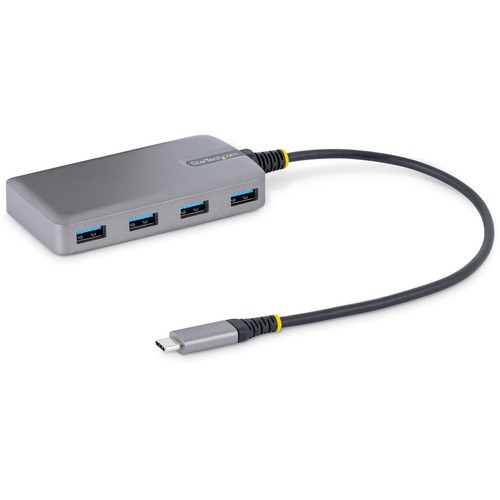 StarTech.com 4 Port USB C Hub, 5Gbps, Bus Powered, 4x USB A Ports, Optional Auxiliary Power, Portable USB Type C Hub, 1ft/30cm Cable 300/500