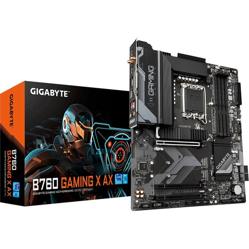 Gigabyte Ultra Durable B760 GAMING X AX Gaming Desktop Motherboard   Intel B760 Chipset   Socket LGA 1700   ATX 300/500