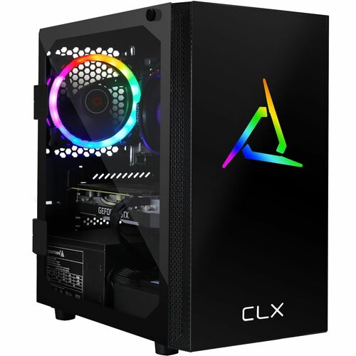 CLX SET TGMSETGXM0501BM Gaming Desktop Computer   AMD Ryzen 5 3600 Hexa Core (6 Core) 3.60 GHz   8 GB RAM DDR4 SDRAM   480 GB SSD   Mini Tower   Black 300/500