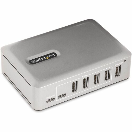 StarTech.com 7 Port USB C Hub, 5x USB A + 2x USB C, Self Powered W/ 65W Power Supply, USB 3.1 10Gbps Desktop/Laptop USB Hub W/ Charging 300/500