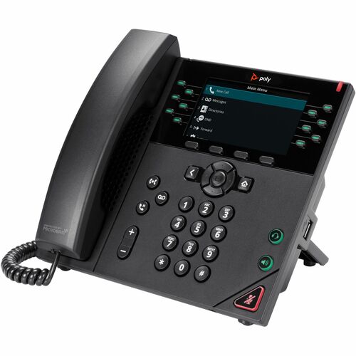 Poly VVX 450 12 Line IP Phone And PoE Enabled   Corded   Corded   Wall Mountable, Desktop   Black   VoIP   4.3"   2 X Network (RJ 45)   PoE Ports 300/500