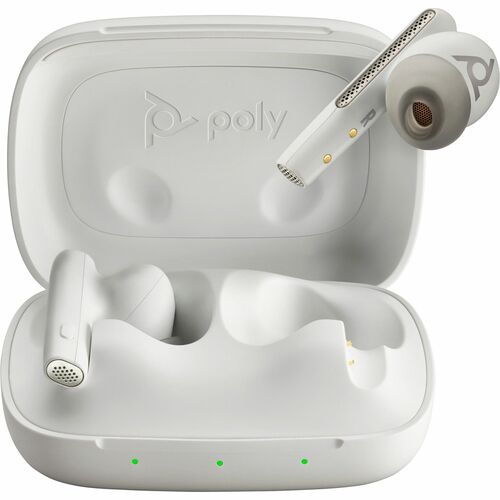 Poly Voyager Free 60 UC White Sand Earbuds +BT700 USB C Adapter +Basic Charge Case 300/500