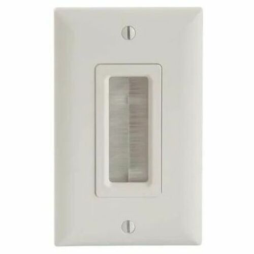Sanus In Wall Cable Management Brush Wall Plate   White 300/500