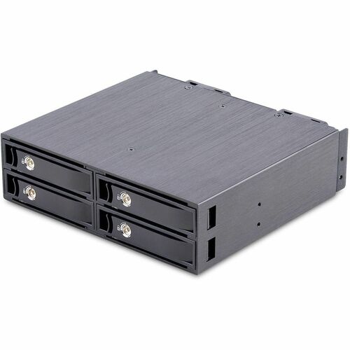 StarTech.com 4 Bay Backplane For U.2 Drives, Fits In A 5.25inch Bay, Mobile Rack For 2.5inch U.2 (SFF 8639) NVMe HDD/SSDs, Removable Trays 300/500