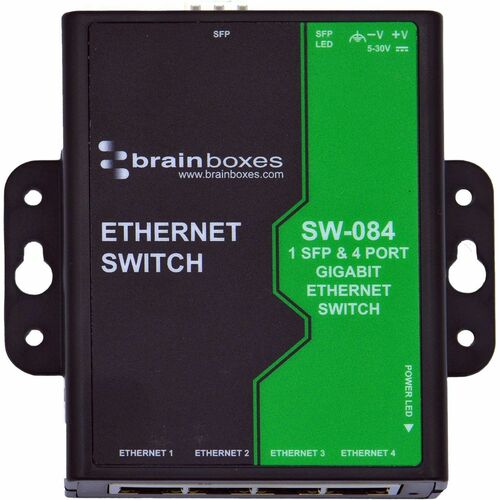 Brainboxes 1 SFP & 4 Port Gigabit Ethernet Switch 300/500