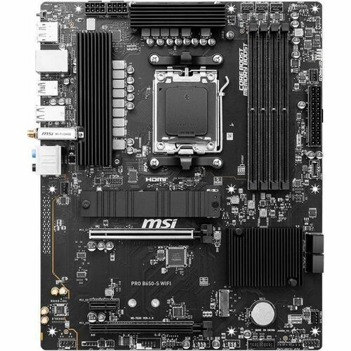 MSI PRO B650 S WIFI Desktop Motherboard   AMD B650 Chipset   Socket AM5   ATX 300/500