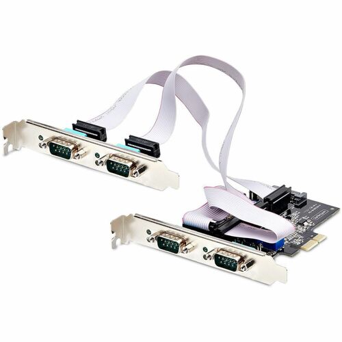 StarTech.com 4 Port Serial PCIe Card, Quad Port RS232/RS422/RS485 Card, 16C1050 UART, ESD Protection, Windows/Linux, TAA Compliant 300/500