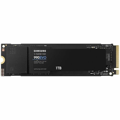 Samsung 990 EVO 1 TB Solid State Drive   M.2 2280 Internal   PCI Express NVMe (PCI Express NVMe 4.0 X4)   Black 300/500