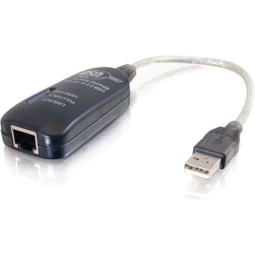 C2G 7.5in USB 2.0 To Ethernet Adapter 300/500