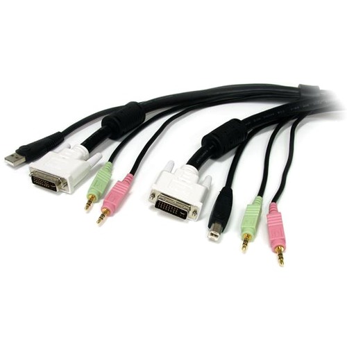 StarTech.com 4 In 1 USB DVI KVM Cable With Audio And Microphone 300/500