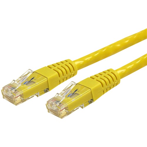 StarTech.com 3ft CAT6 Ethernet Cable   Yellow Molded Gigabit   100W PoE UTP 650MHz   Category 6 Patch Cord UL Certified Wiring/TIA 300/500