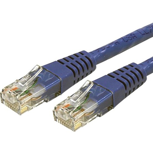 StarTech.com 15ft CAT6 Ethernet Cable   Blue Molded Gigabit   100W PoE UTP 650MHz   Category 6 Patch Cord UL Certified Wiring/TIA 300/500