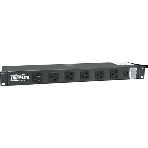 Tripp Lite By Eaton 1U Rack Mount Power Strip, 120V, 20A, L5 20P, 12 Outlets (6 Front Facing, 6 Rear Facing) 15 Ft. (4.57 M) Cord 300/500