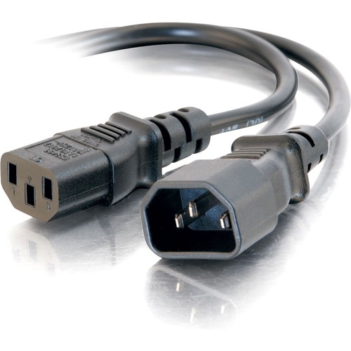 C2G 10ft Power Extension Cord - 18 AWG - IEC320C14 to IEC320C13