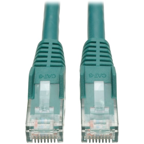 Eaton Tripp Lite Series Cat6 Gigabit Snagless Molded (UTP) Ethernet Cable (RJ45 M/M), PoE, Green, 25 ft. (7.62 m)