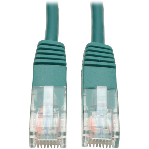 Eaton Tripp Lite Series Cat5e 350 MHz Molded (UTP) Ethernet Cable (RJ45 M/M), PoE - Green, 3 ft. (0.91 m)