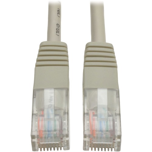 Eaton Tripp Lite Series Cat5e 350 MHz Molded (UTP) Ethernet Cable (RJ45 M/M), PoE - Gray, 14 ft. (4.27 m)