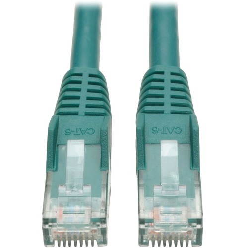 Eaton Tripp Lite Series Cat6 Gigabit Snagless Molded (UTP) Ethernet Cable (RJ45 M/M), PoE, Green, 7 ft. (2.13 m)