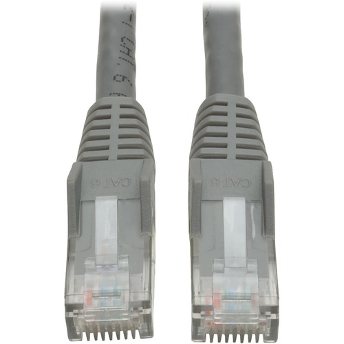 Eaton Tripp Lite Series Cat6 Gigabit Snagless Molded (UTP) Ethernet Cable (RJ45 M/M), PoE, Gray, 7 ft. (2.13 m)
