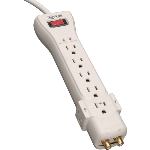 Tripp Lite by Eaton Protect It! 7-Outlet Surge Protector, 7 ft. (2.13 m) Cord, 2160 Joules, Coaxial Protection