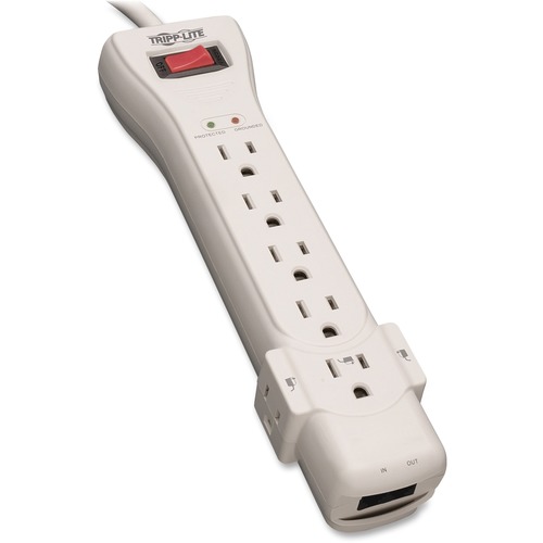 Tripp Lite by Eaton Protect It! 7-Outlet Surge Protector, 7 ft. (2.13 m) Cord, 2520 Joules, Fax/Modem Protection, RJ11