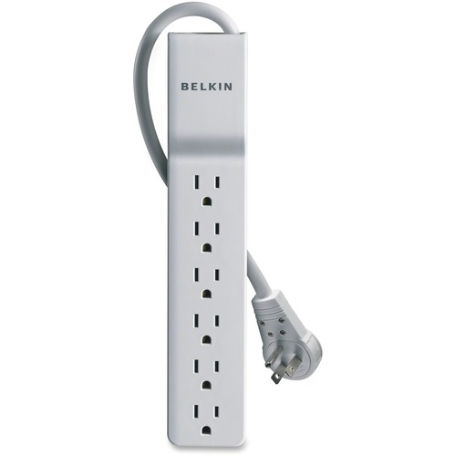 Belkin 6 Outlet Home/Office Surge Protector -Rotating plug - 8 foot cord - White -720 Joules