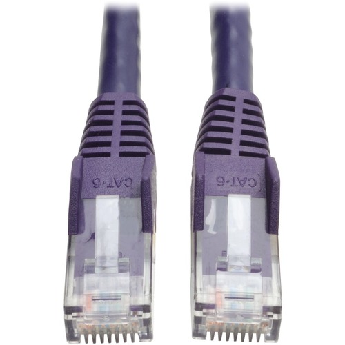 Eaton Tripp Lite Series Cat6 Gigabit Snagless Molded (UTP) Ethernet Cable (RJ45 M/M), PoE, Purple, 3 ft. (0.91 m)