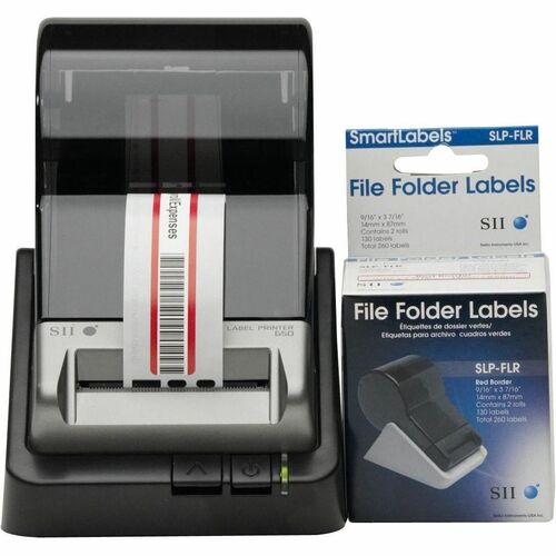 Seiko SLP-FLB White/Red File Folder Labels