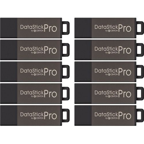 Centon DSP4GB10PK??10 x 4GB MultiPack DataStick Pro USB 2.0 Flash Drive (Grey)